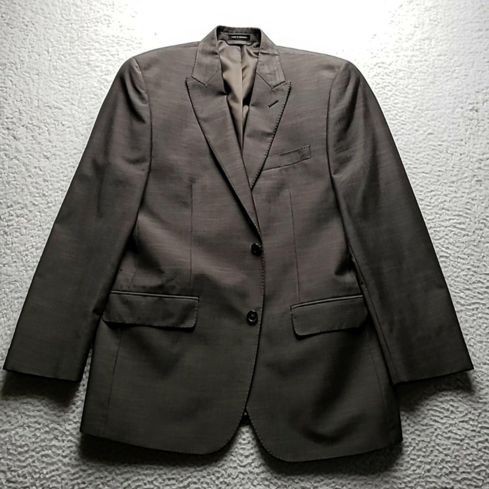 Sean John Blazer Mens 40R Brown Polyester Rayon Two Button Notch Lapel Jacket